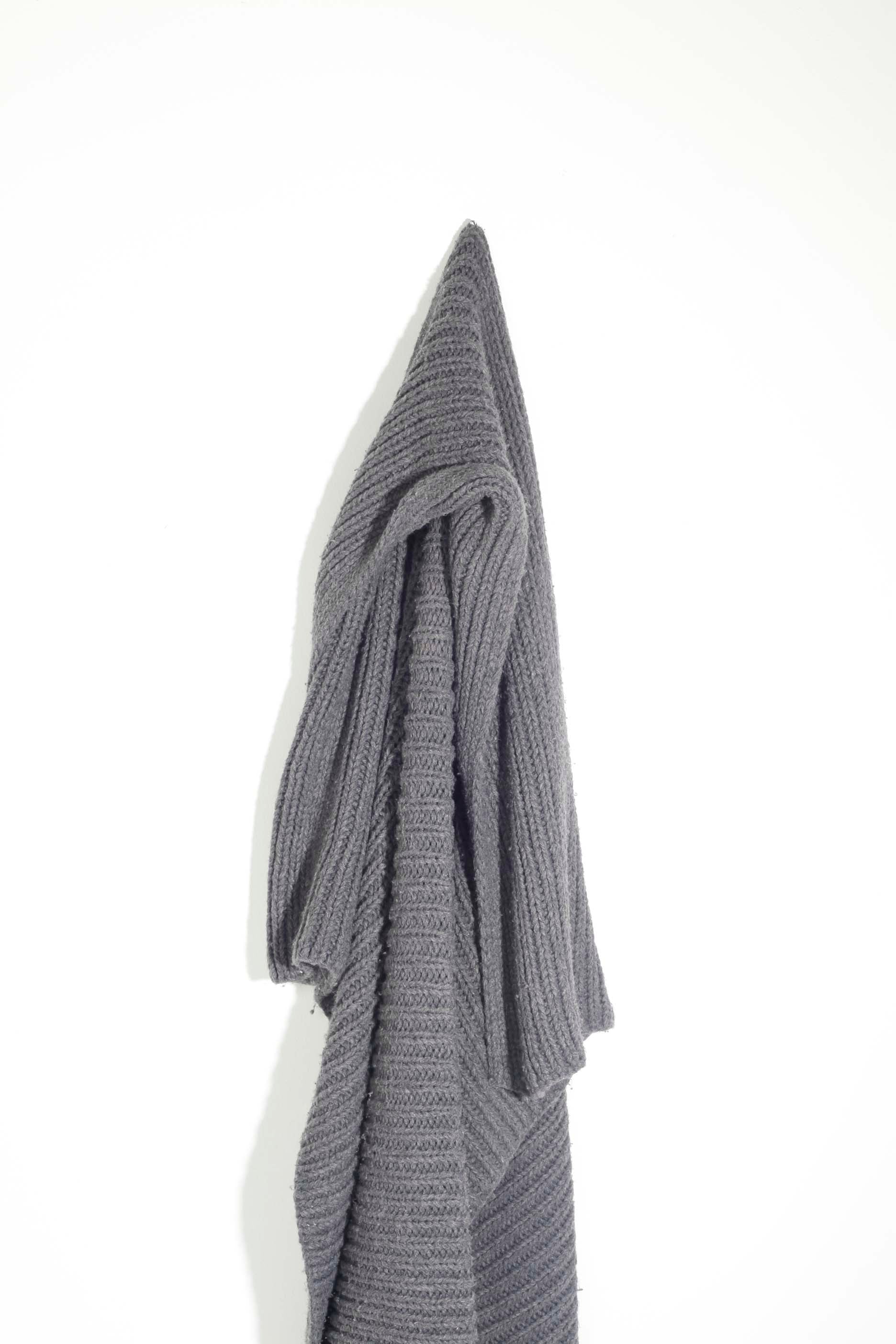 Grey Cableknit Blanket Throw (110x150cm)