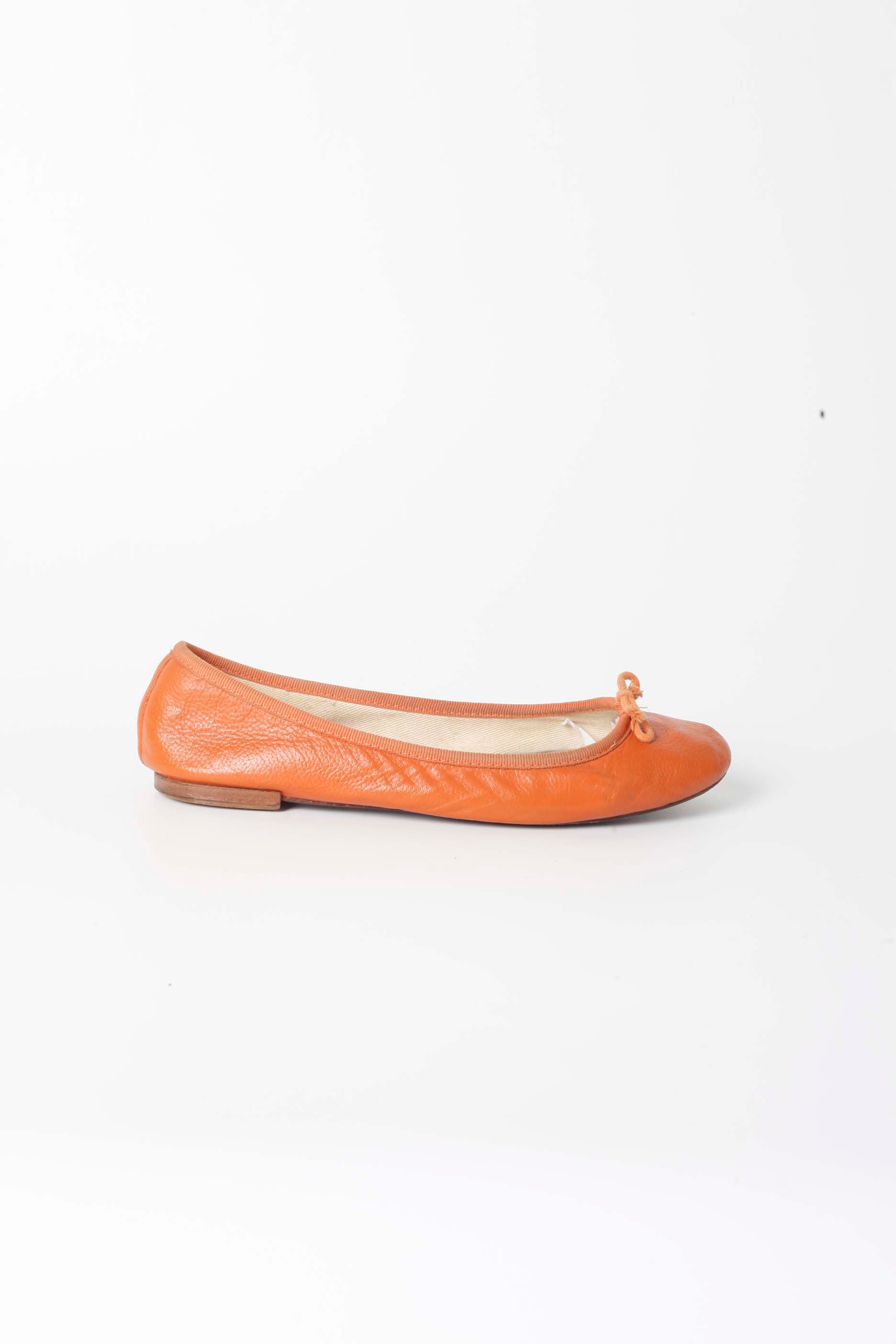 Orange leather Repetto Flats