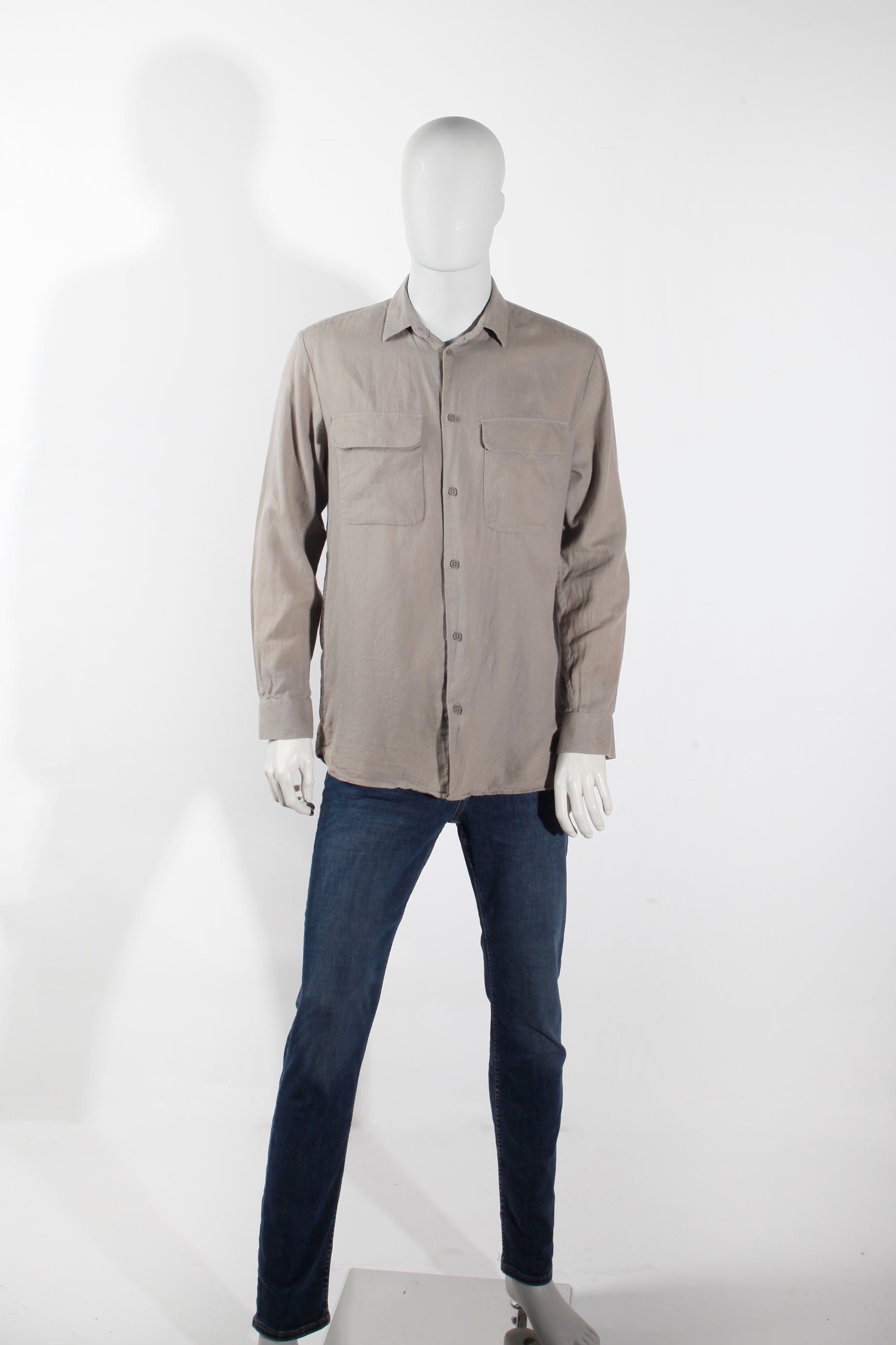 Men's Grey Flannel Shirt (Small)