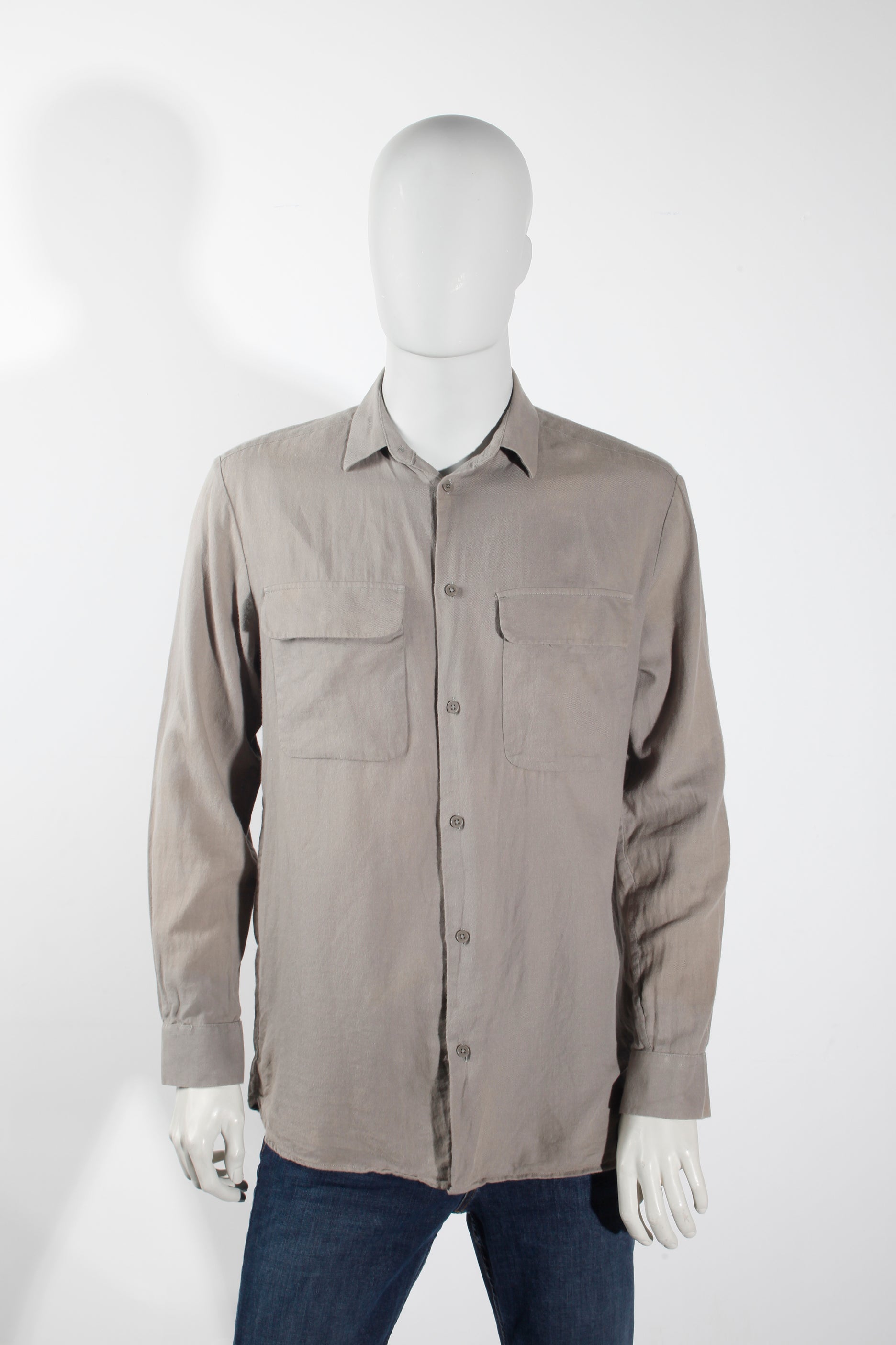 Men's Grey Flannel Shirt (Small)
