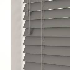 Grey Slated Wooden Blinds